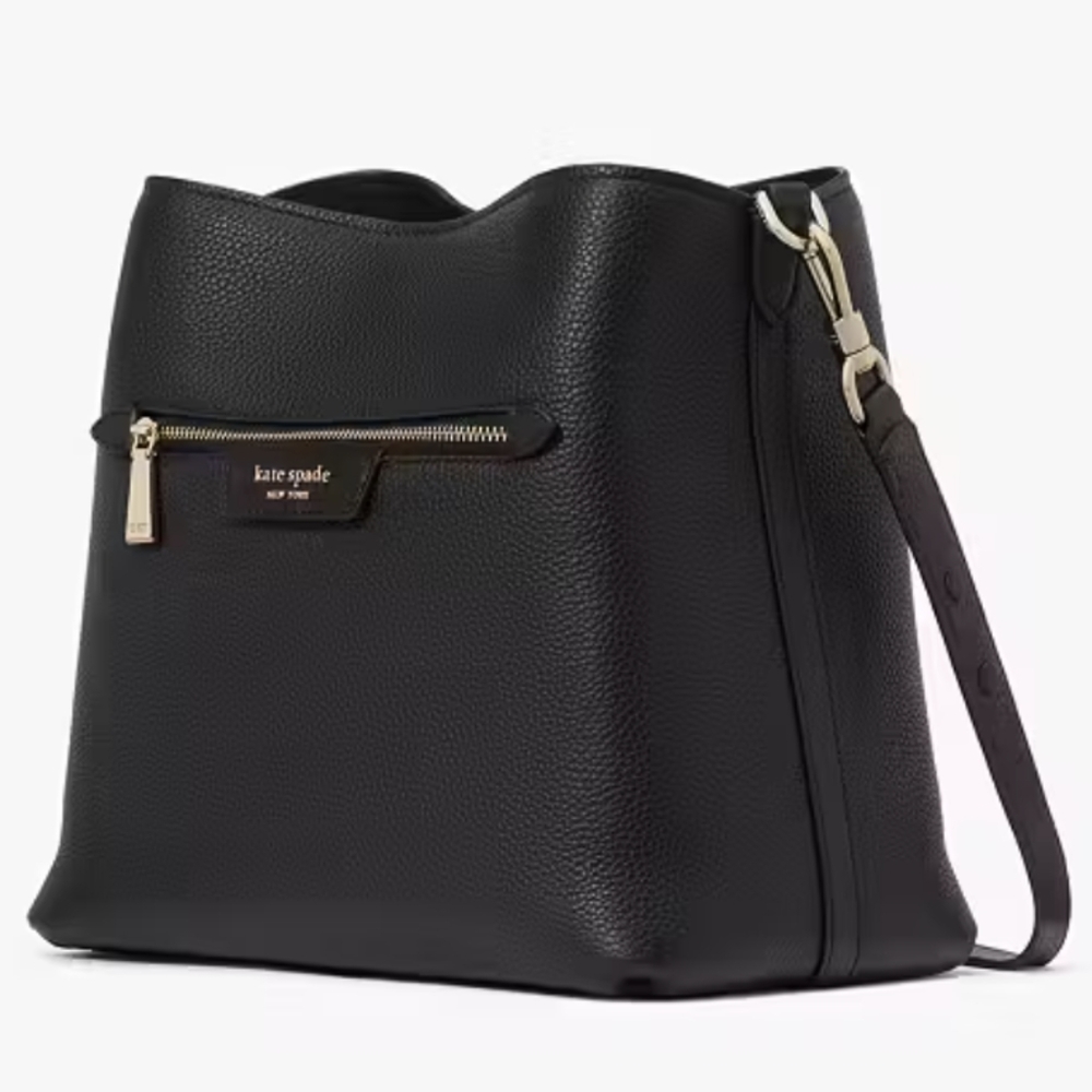 NWT Kate Spade, Hudson Pebbled Leather Shoulder Bag, Dark Green w/ Dust bag